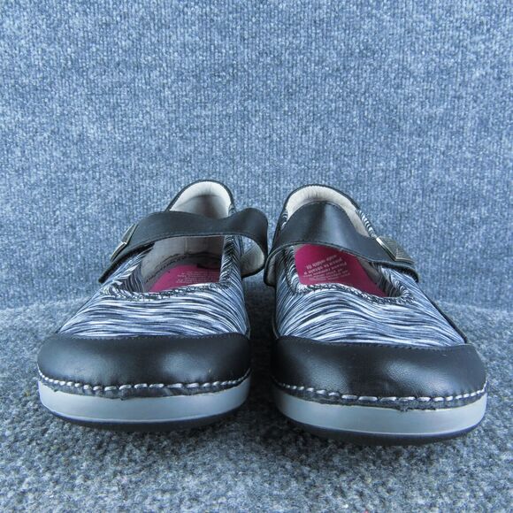 Alegria GEM Women Mary Jane Shoes Size 38 Medium Black Leather Hook & Loop - Picture 2 of 9